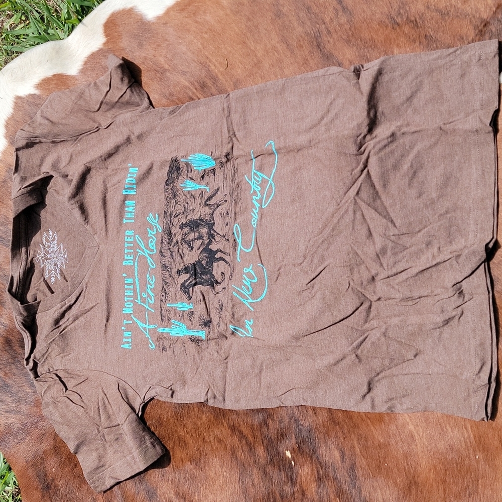 Crazy train fine horse new country ladies tee